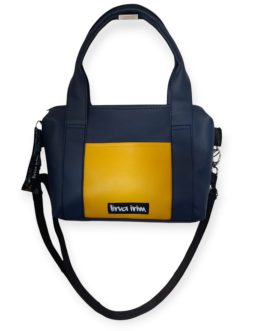 Bolso Brasil azul indigo-amarillo