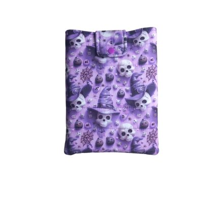 Funda libros acolchada calavera morada
