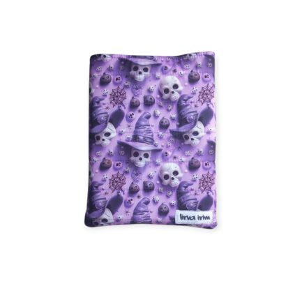 Funda libros acolchada calavera morada - Imagen 2