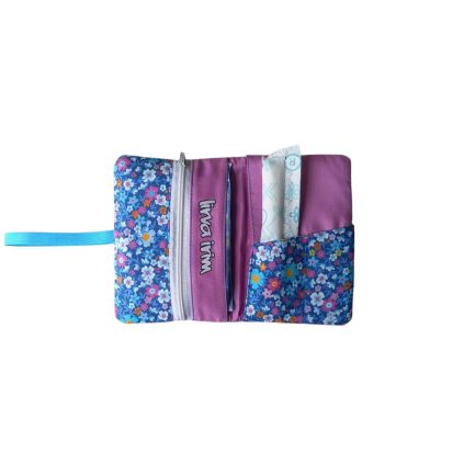 Mini neceser íntimo flores azules - Imagen 2