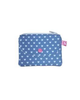 Monedero estampado Lirvita corazón azul