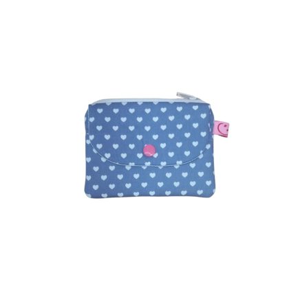 Monedero estampado Lirvita corazón azul