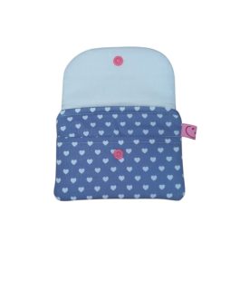 Monedero estampado Lirvita corazón azul