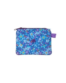 Monedero estampado Lirvita flor azul