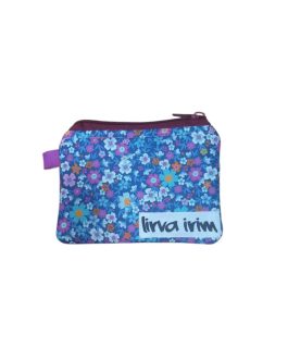 Monedero estampado Lirvita flor azul