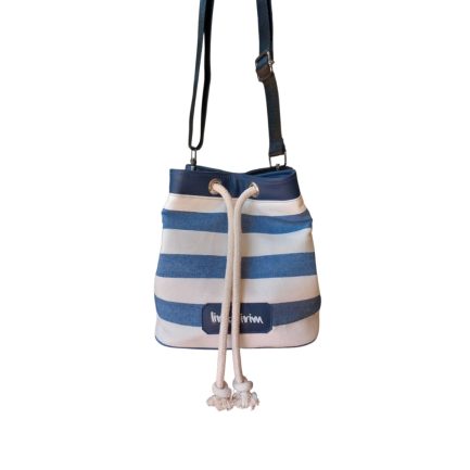 Bolso saco rayas navi - Imagen 4