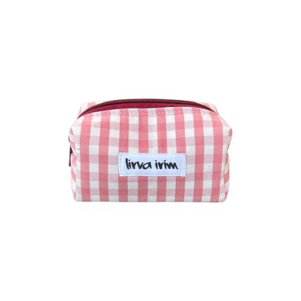 Mini neceser cuadro rosa