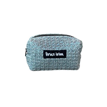 Mini neceser rafia azul