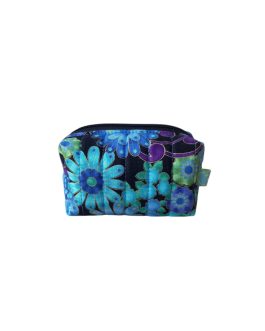 Mini neceser flor azul